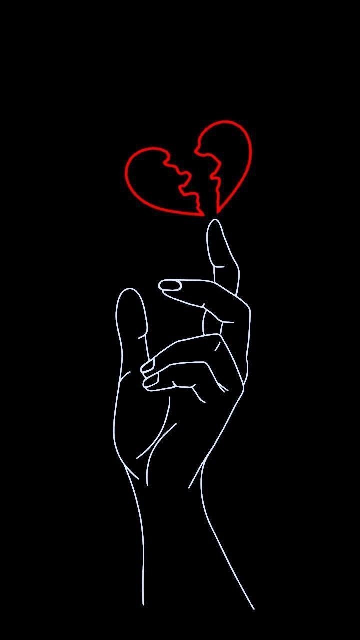 broken heart dp aesthetic girl