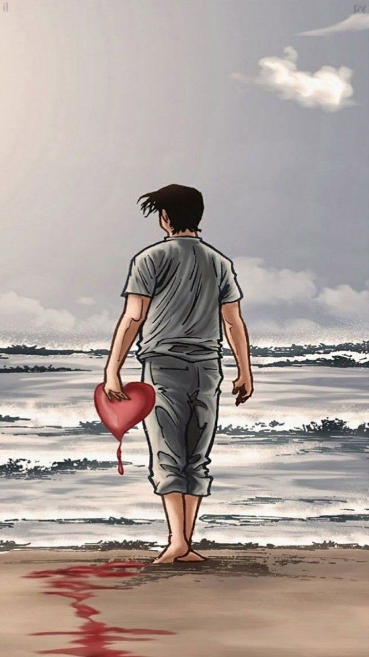 broken heart dp alone girl