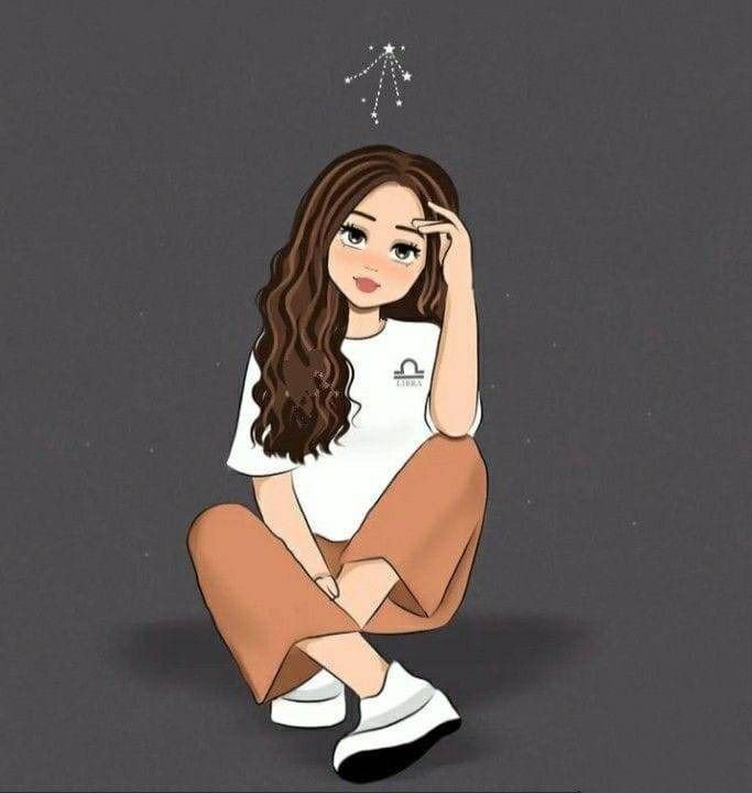 cartoon dp for whatsapp girl