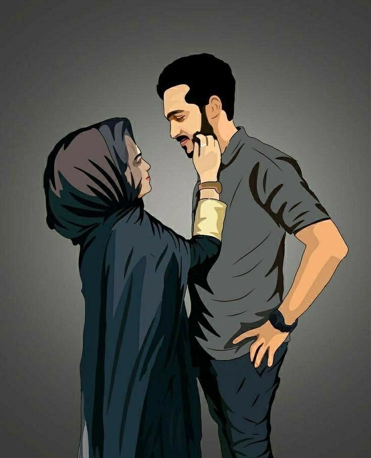 couple dp cartoon boy and girl