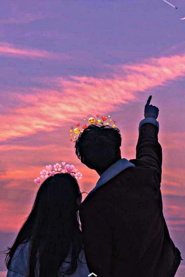 couple dp cartoon boy and girl