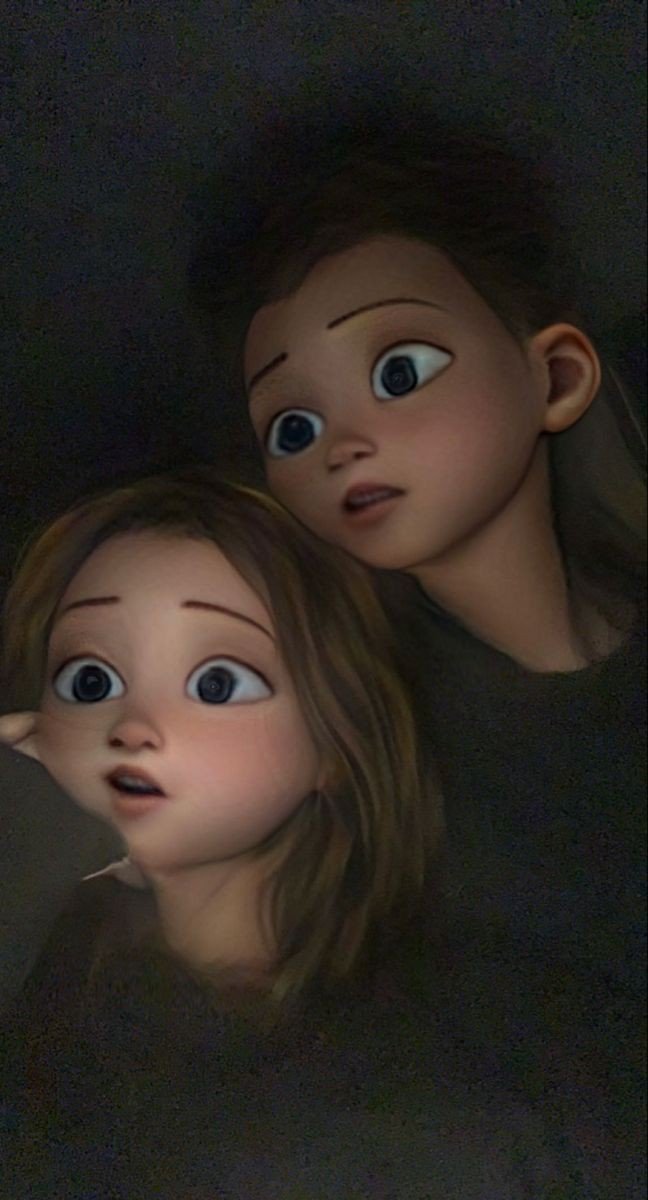 couple dp cartoon boy and girl