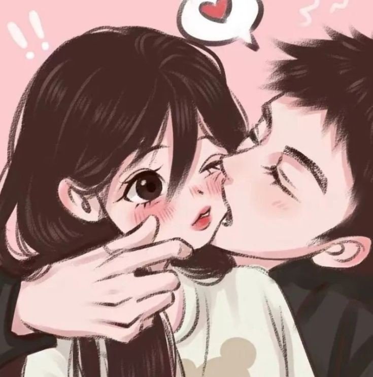 couple dp cartoon half half