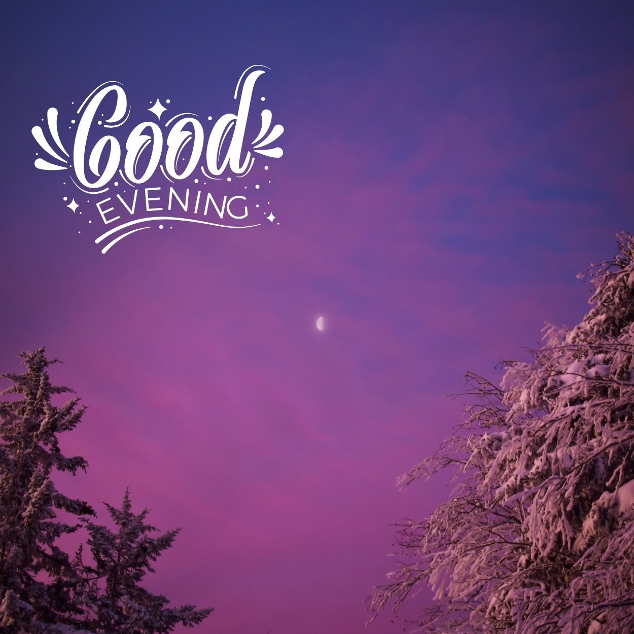 good evening images aesthetic