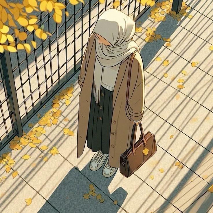 hijab girl dp anime