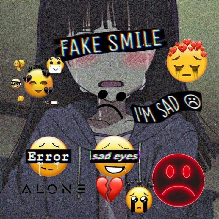 sad emoji dp girl attitude