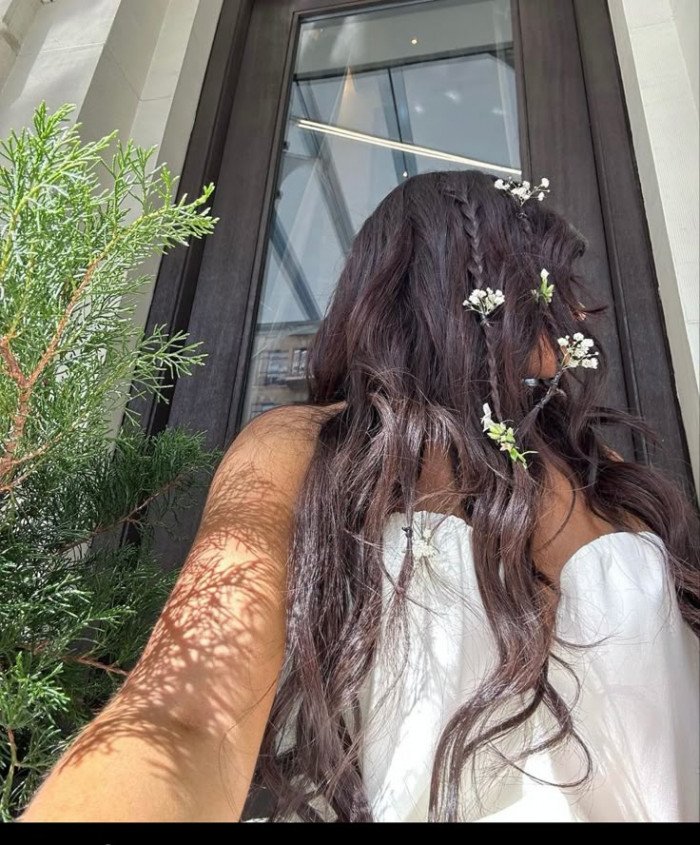 stylish hidden face girl photo